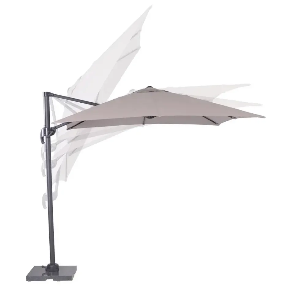 Garden Impressions Hawaii zweefparasol S 250x250 - d. grijs - zand