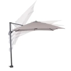 Garden Impressions Hawaii zweefparasol S 250x250 - d. grijs - zand