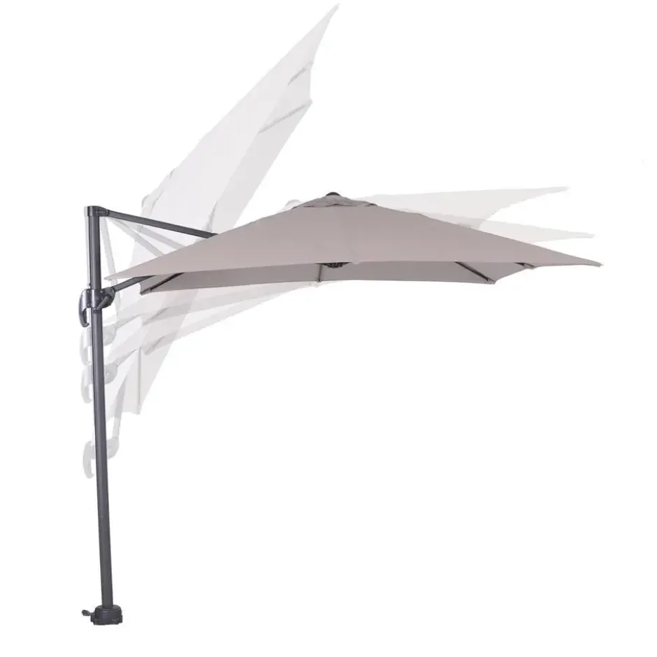 Garden Impressions Hawaii zweefparasol S 250x250 - d. grijs - zand