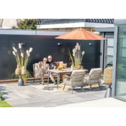 Garden Impressions Kalibo lounge dining set 4-delig - donker grijs