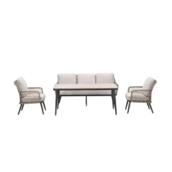 Garden Impressions Kalibo lounge dining set 4-delig - donker grijs