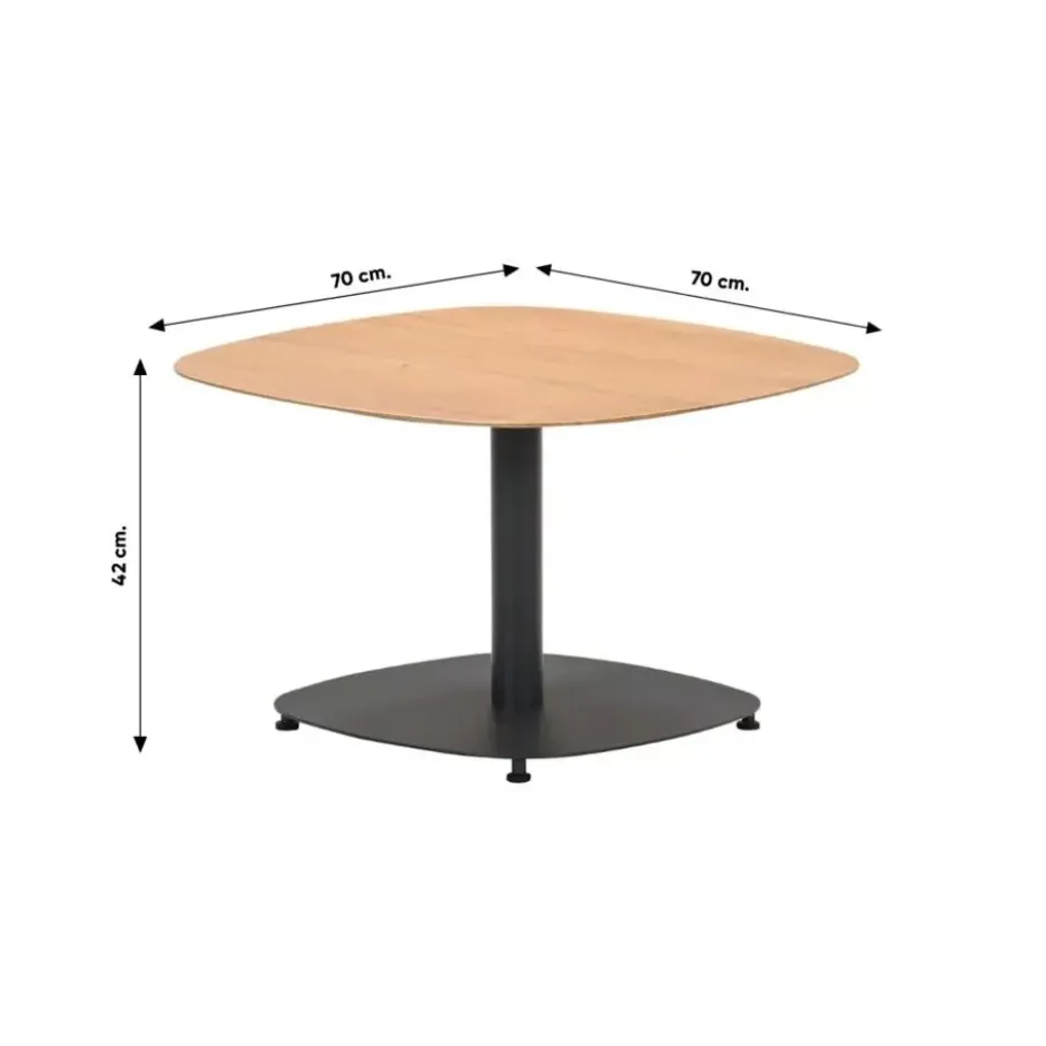 Garden Impressions Kariko bijzettafel 70x70x43cm - light teak look