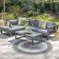 Garden Impressions Kiki loungeset 3-delig rechts - mystic grijs