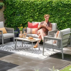 Garden Impressions Kreta loungeset 4-delig - taupe