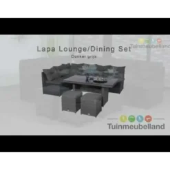 Garden Impressions Lapa lounge dining set 5-delig - grijs