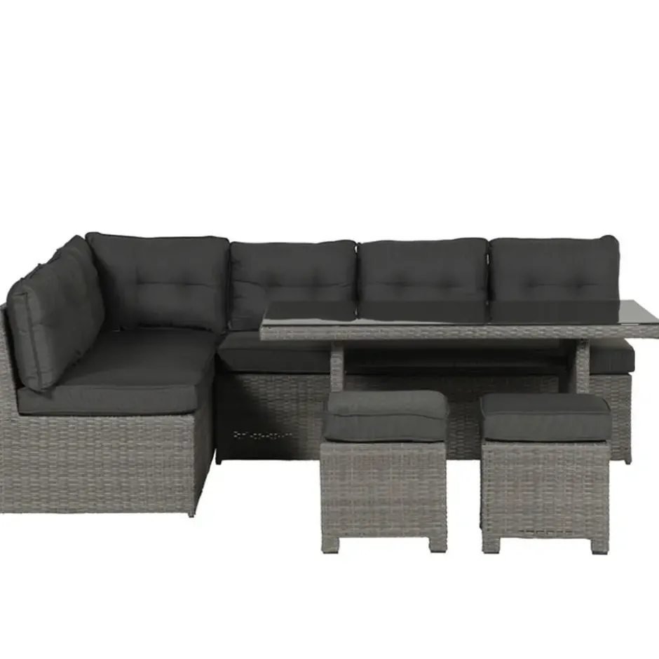 Garden Impressions Lapa lounge dining set 5-delig - grijs