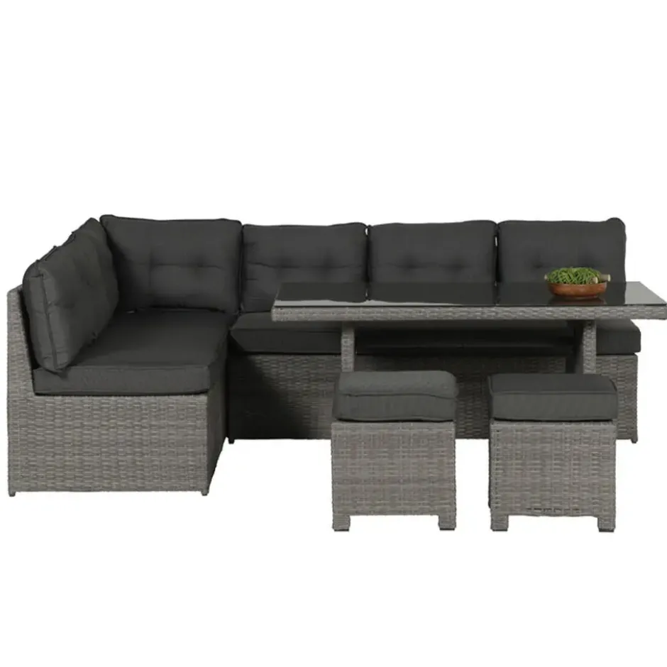 Garden Impressions Lapa lounge dining set 5-delig - grijs