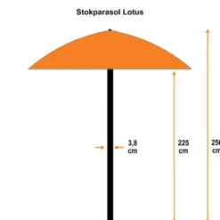 Garden Impressions Lotus parasol Ø300 cm - koper