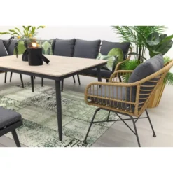 Garden Impressions Margriet lounge dining + stoel - Naturel - 7 delig