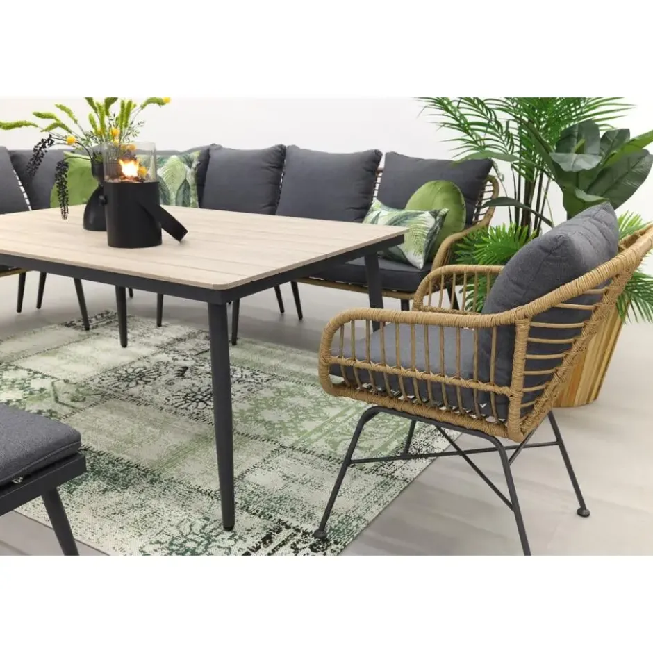 Garden Impressions Margriet lounge dining + stoel - Naturel - 7 delig