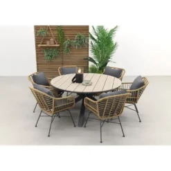 Garden Impressions Margriet naturel / Edison 148 cm. - ronde tuinset
