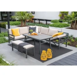 Garden Impressions Markus lounge dining set 4-delig links-desert sand