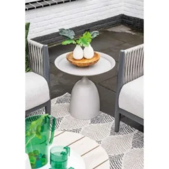 Garden Impressions Mati bijzettafel Ø50xH48 cm - taupe