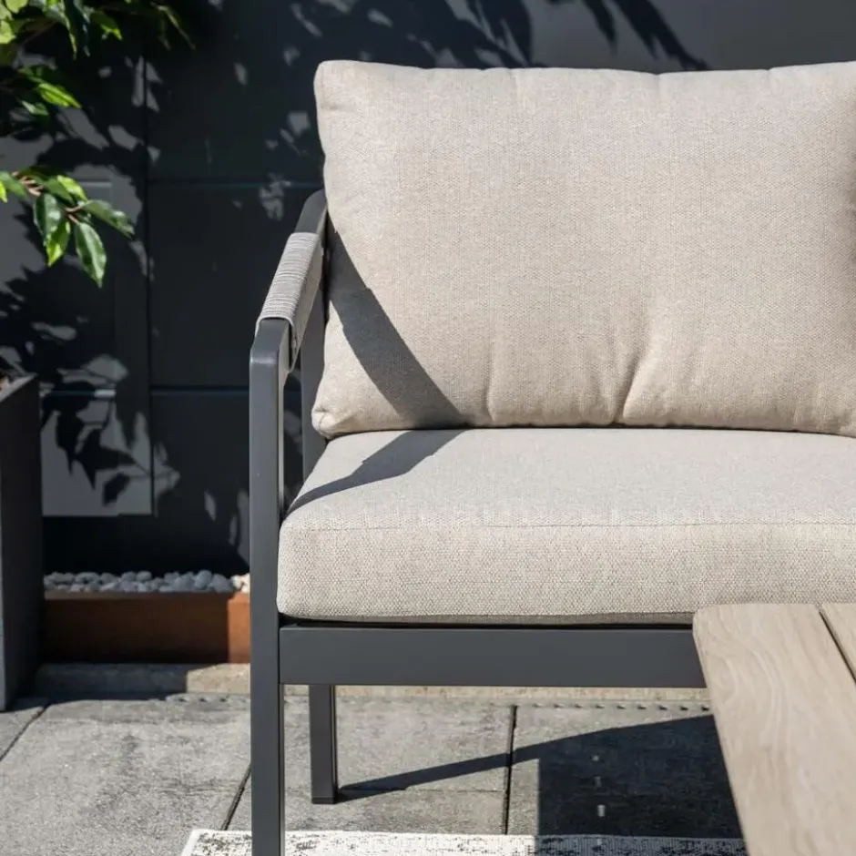 Garden Impressions Milou loungeset hoek 4-delig - donker grijs
