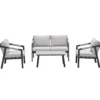 Garden Impressions Milou loungeset 4-delig - donker grijs