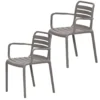 Garden Impressions Moos tuinstoel taupe - 2 stuks