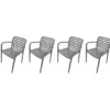 Garden Impressions Nantes tuinstoelen set van 4 – stone green
