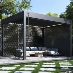 Garden Impressions Pergola zijwand paneel 125x235 cm - antraciet