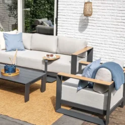 Garden Impressions Sem laptop bijzettafel 45x30xH51 cm light teak look