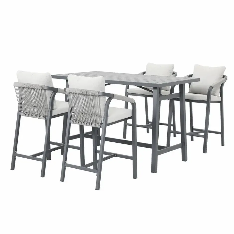 Garden Impressions Tarera bar tuinset 5-delig - donker grijs