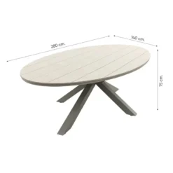 Garden Impressions Tulli tuintafel 280x140 cm - light teak look