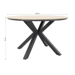Garden Impressions Tulli tuintafel 122 cm - licht bruin