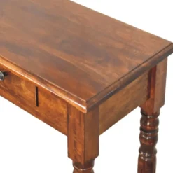 Gedraaide Poten Chestnut Console, 3 Lades, Donkerbruin