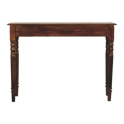 Gedraaide Poten Chestnut Console, 3 Lades, Donkerbruin