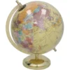 Gerimport Decoratie Wereldbol Thomas - globe - geel - 18 x 24 cm
