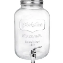 Gerimport Drankdispenser - water/limonade - kraan - 5L - glas