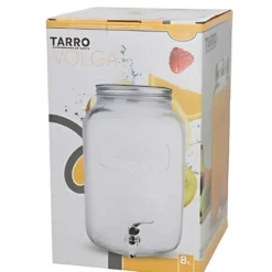 Gerimport Drankdispenser - water/limonade - kraan - 8L - glas