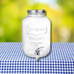 Gerimport Drankdispenser - water/limonade - kraan - 8L - glas