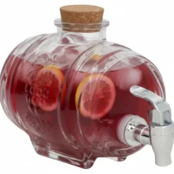 Gerimport Limonade / sap dispenser - 1000 ml - borosilicaat glas