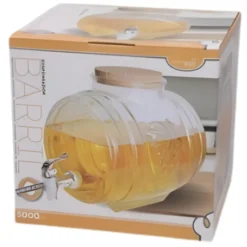 Gerimport Limonade / sap dispenser - 5 Liter - borosilicaat glas