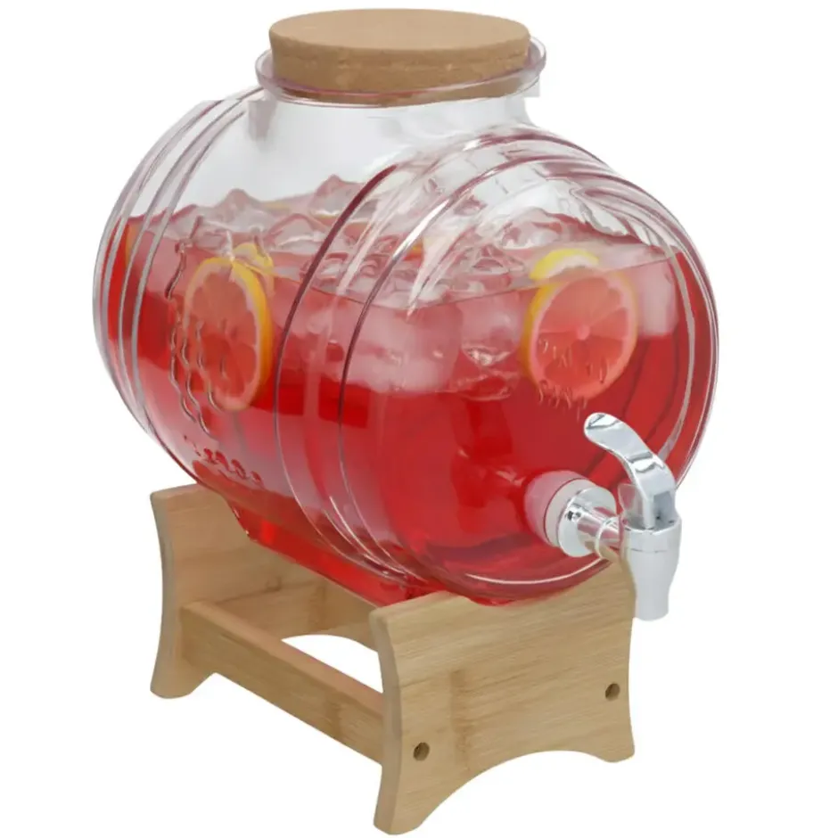 Gerimport Limonade / sap dispenser - 5 Liter - borosilicaat glas