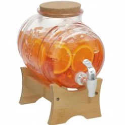 Gerimport Limonade / sap dispenser - 1 Liter - borosilicaat glas
