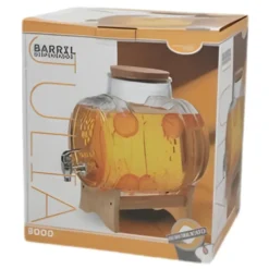 Gerimport Limonade / sap dispenser - 8 Liter - borosilicaat glas