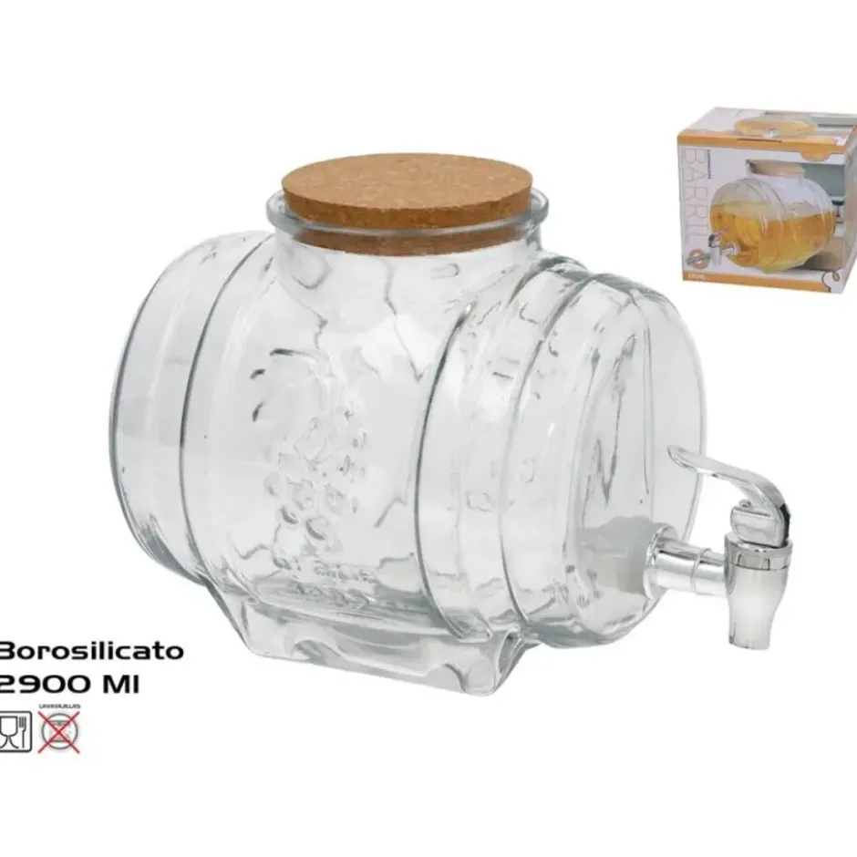 Gerimport Limonade / sap dispenser - 2900 ml - borosilicaat glas