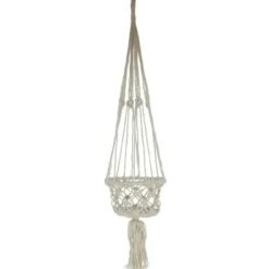 Gerimport plantenpot - macrame touw - Ibiza stijl - plantenhanger
