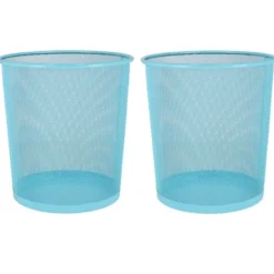 Gerimport Prullenmand - blauw - 9L - metaal