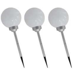 Gerimport Solar tuinlamp/prikspot grote bol - H56 cm