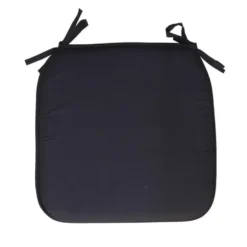 Gerimport Stoelkussen Anna - binnen/buiten - zwart - 39x39x3 cm