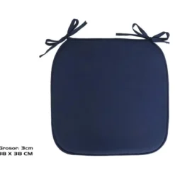 Gerimport Stoelkussen Anna - buiten - donkerblauw - 39x3 cm