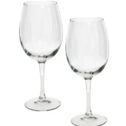 Gerimport Wijnglazen - 6 stuks - glas - 580 ml - voor rood en wit