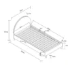Gestoffeerd bed Maeva 90x200cm - roze bouclé stof