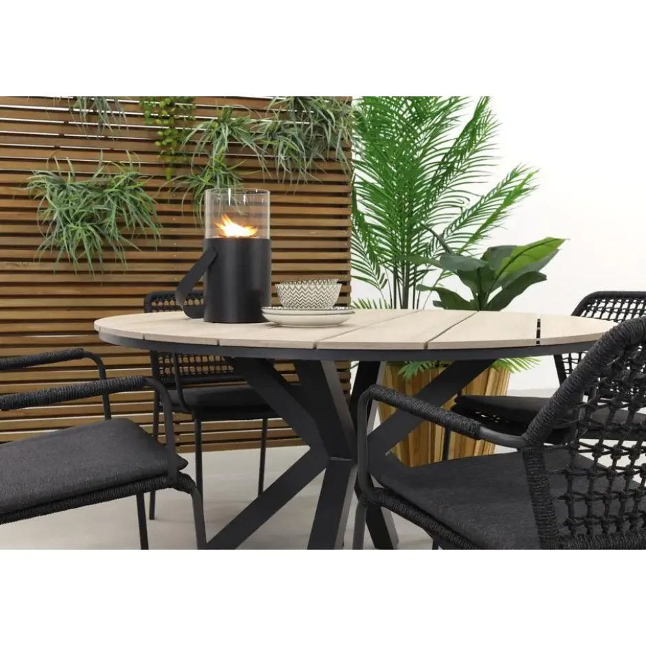 GI Edison 122 cm. - ronde tuinset/ Taste Barista antraciet