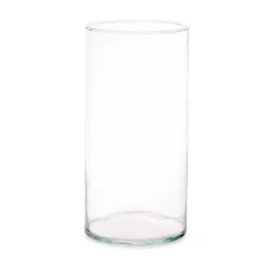 Giftdecor Bloemenvaas - transparant glas - D15 x H30 cm