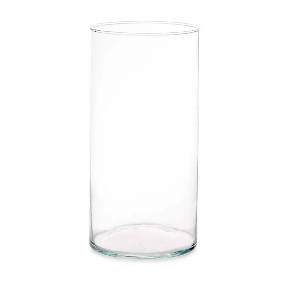 Giftdecor Bloemenvaas - transparant glas - D15 x H30 cm