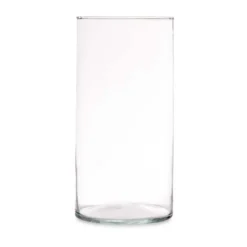 Giftdecor Bloemenvaas - transparant glas - D15 x H30 cm