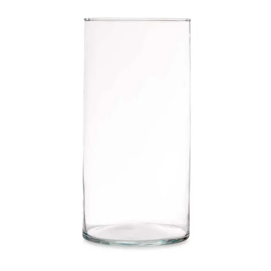 Giftdecor Bloemenvaas - transparant glas - D15 x H30 cm